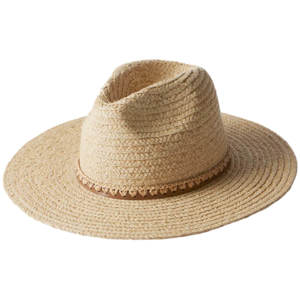 Mint Velvet Neutral Straw Fedora Hat